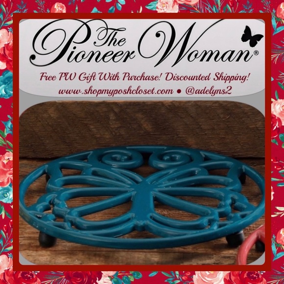 🌺 2015 🌺 New Pioneer Woman Cast Iron Butterfly Trivet, Cookware Accessories - Picture 4 of 5